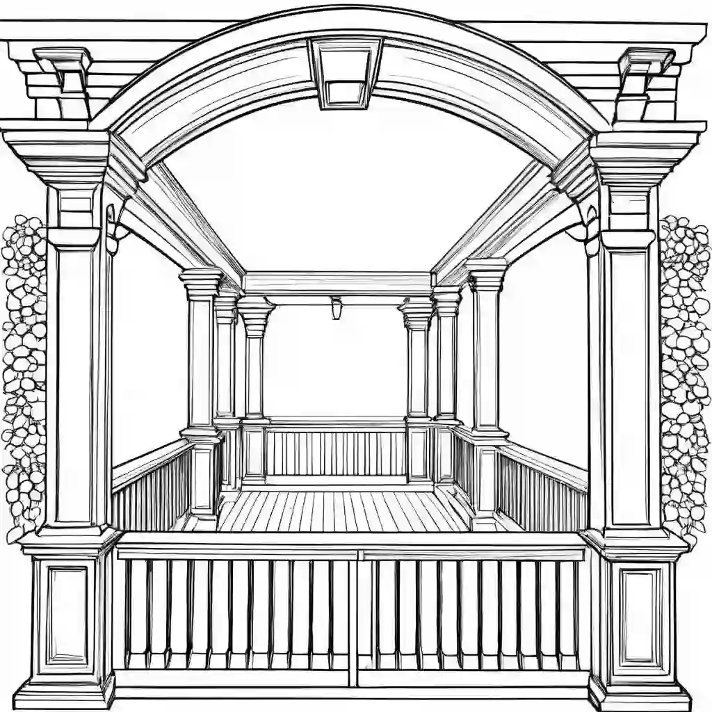 Pergola coloring pages